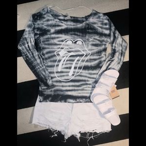 Tiedye off shoulder sweater